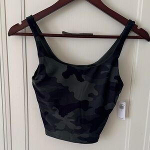 Old Navy Black and Gray Camouflage Top